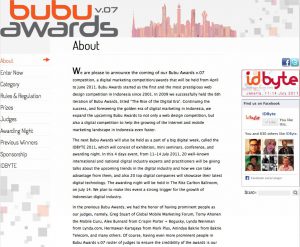 Bubu Awards V.07 website screenshot 1