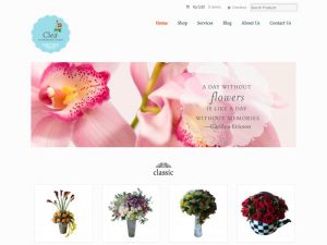 Clea Flower Boutique website screenshot 1