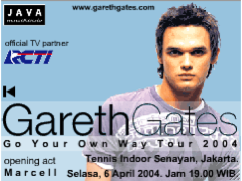 Gareth Gates web banner for Java Musikindo screenshot