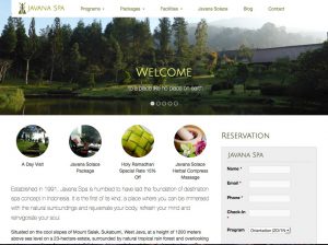 Javana Spa website screenshot 1