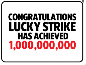 Lucky Strike "1 Billion Sticks" motion graphic screenshot 2