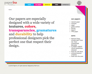 Paperina website screenshot 2