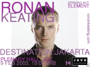 Ronan Keating web banner for Java Musikindo screenshot