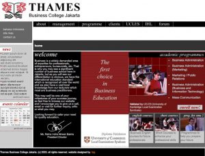Thames Business College Jakarta website screenshot 2