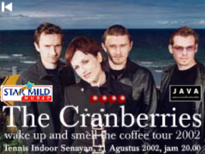 The Cranberries web banner for Java Musikindo screenshot