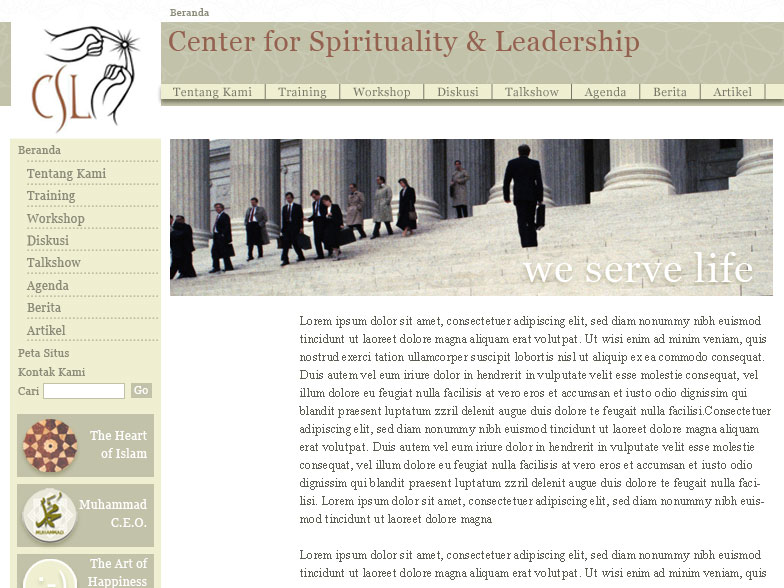 CSL website screenshot 1