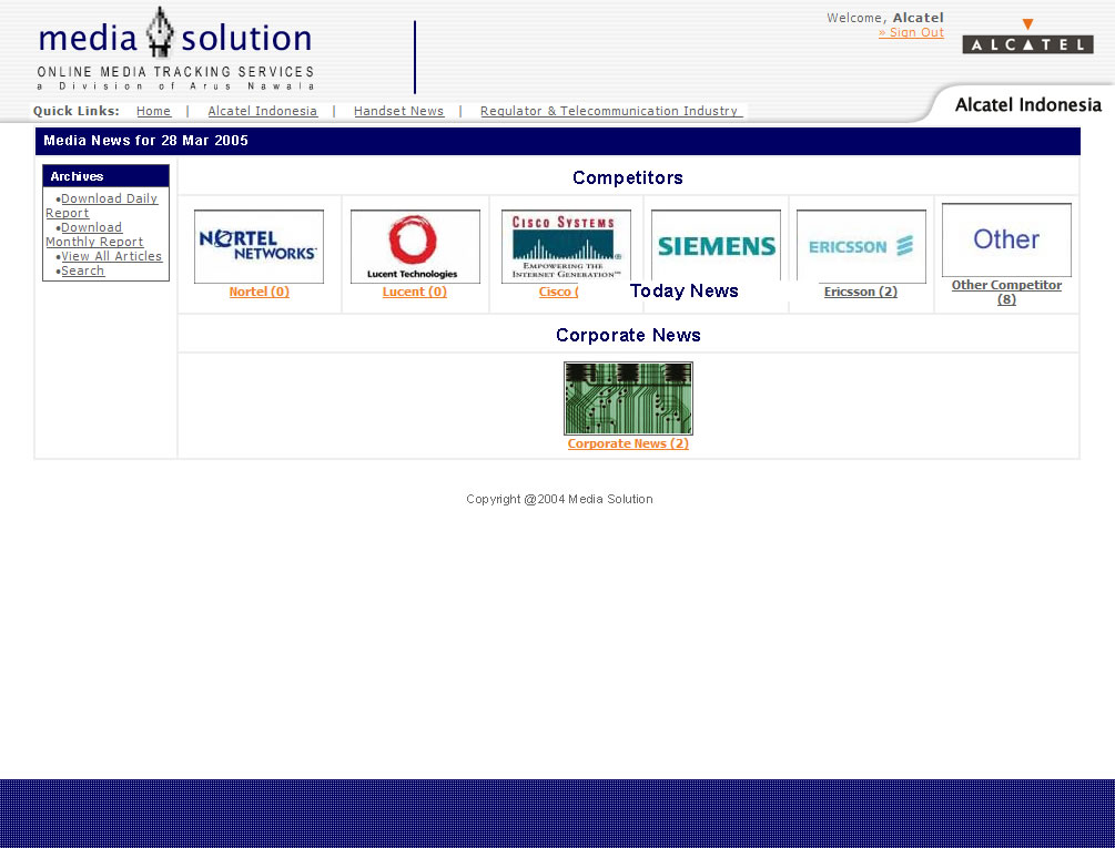 Media Solution website screenshot 2