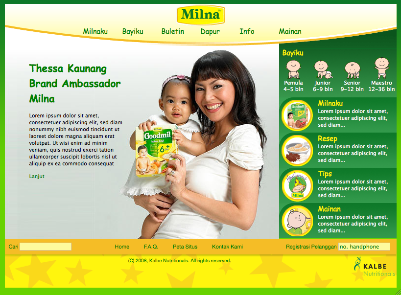 Milna website screenshot 1