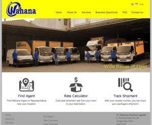 Wahana website screenshot 1